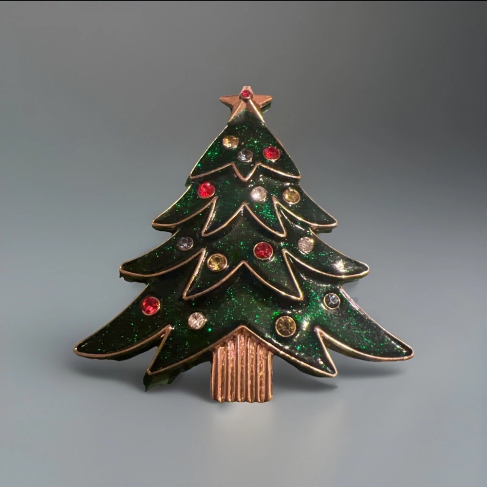 Christmas Tree Holiday Pin Brooch by Holiday Time